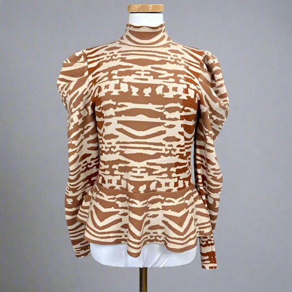 Ulla Johnson cinnamon Valentina Intarsia wool sweater, size S - Picture 3 of 6